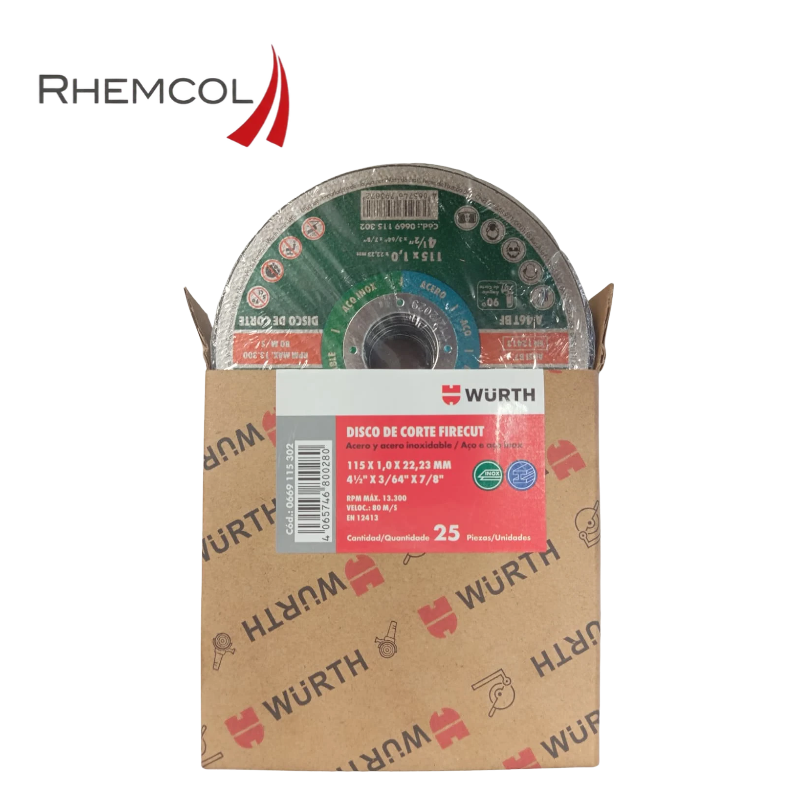 Disco de Corte Fire Cut Inox 4 1/2" x 1.0 mm (25 unidades) - 00669 115 302 - Imagen 2